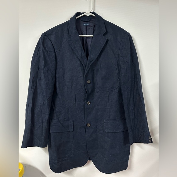 Veste Blazer Pour Garçon Europa Collection – 100% Laine, Bleu Marine, Taille 19R, 3 Boutons, Occasion Chic
